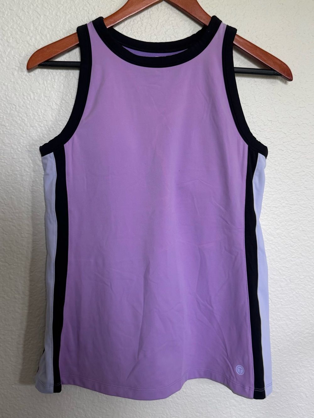 T by Talbots Lavender Purple Fitted Athletic Sports Bra Tank Top M